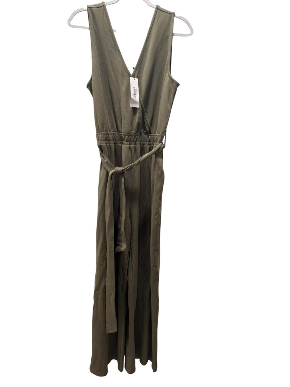 The Drop Carolyn Mirand Sleeveless Wrap Jumpsuit with Tie Waist. Size Large NWT - Picture 2 of 5